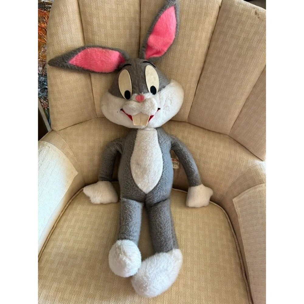 Vintage Looney Tunes Bugs Bunny 1971 Warner Bros Stuffed Rabbit Plush